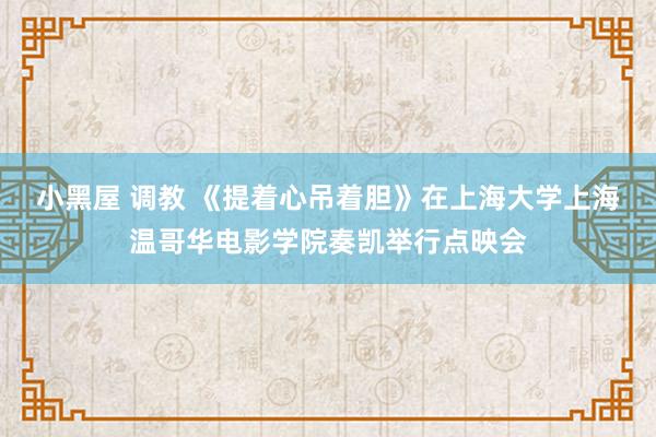 小黑屋 调教 《提着心吊着胆》在上海大学上海温哥华电影学院奏凯举行点映会