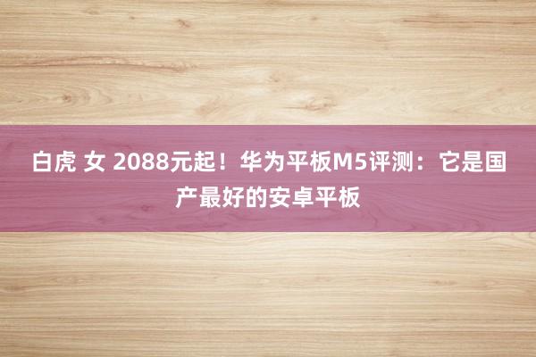 白虎 女 2088元起！华为平板M5评测：它是国产最好的安卓平板