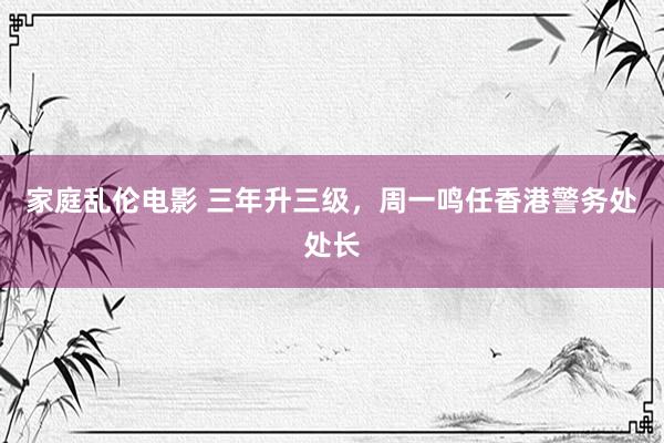 家庭乱伦电影 三年升三级，周一鸣任香港警务处处长