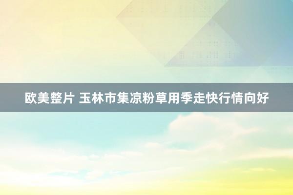 欧美整片 玉林市集凉粉草用季走快行情向好