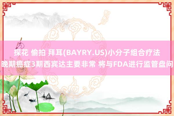 探花 偷拍 拜耳(BAYRY.US)小分子组合疗法晚期癌症3期西宾达主要非常 将与FDA进行监管盘问